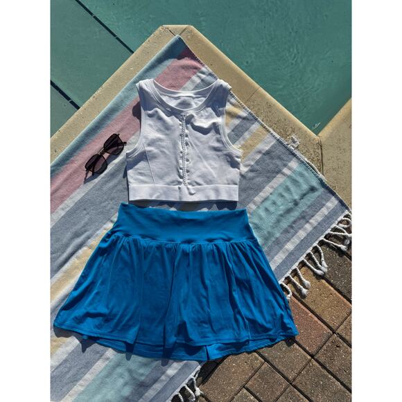 NWT, OFFLINE by Aerie Real Me Bright Blue Tennis Skirt, Sz XL - Picture 3 of 6